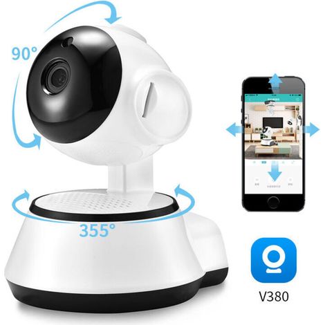 V380 Pro Panoramische Überwachungskamera, Ip-wifi, Drahtloses Heimsicherheitssystem, Audioaufnahme, Video-babyphone Für Den Innenbereich