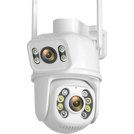 8mp Wlan-ptz-kamera, 4k, Dual-bildschirm, Menschenerkennung, Automatische Nachführung, Kabellos, Für Den Außenbereich, Mit Icsee-app
