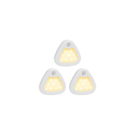 3er-set Kabellose Led-bewegungsmelderlampen Mit Batteriebetrieb, Superhell, Mit Magnetstreifen/3m-klebeband Für Schränke, Flure Und Treppen, Warmweißes Licht