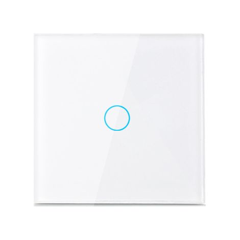 Weiße Touch-schalter, 1-kanal, 86 Mm X 86 Mm X 35 Mm, 1 Reiner Kapazitiver Touch-schalter, Glaspanel-schalter