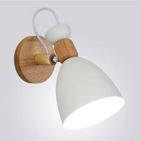 Kreative Moderne Wandleuchte, Einfache Wandlampe Aus Eisen Mit E27-fassung Im Nordischen Art-déco-stil Für Schlafzimmer, Wohnzimmer, Kinderzimmer, Restaurant, Flur Und Treppen (weiß)