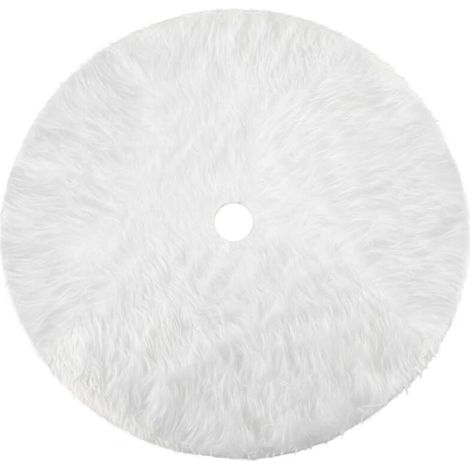 Weißer Plüsch-weihnachtsbaumrock, Schnee Weihnachtsbaumdekorationen, Weihnachtsteppich, Weihnachtsbaumfußabdeckung, 31 Zoll / 78 Cm