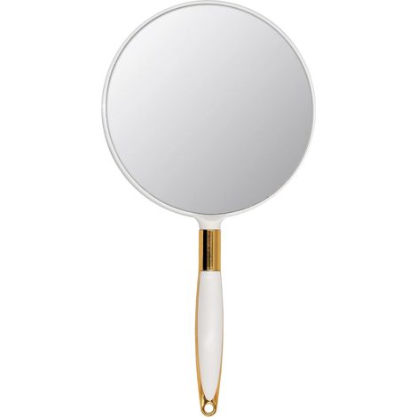 Handspiegel, Schminkspiegel, Professionelle Schminkspiegel Mit Griff, Für Das Tägliche Make-up Von Frauen, Weiß