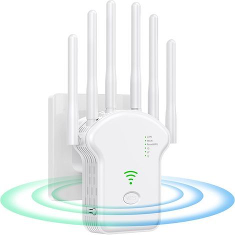 Starker Wifi-repeater, 1200 Mbps Kabelloser Starker Wifi-verstärker 5 Ghz & 2,4 Ghz Mit Repeater/router/ap-modi, Wifi-extender Kompatibel Mit Allen Boxen