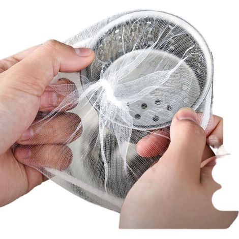 Weißer Küchenabflussfilter, 100er Pack, Für Spülen, Bodenabläufe Und Gemüsewaschbecken Zur Vermeidung Von Verstopfungen.
