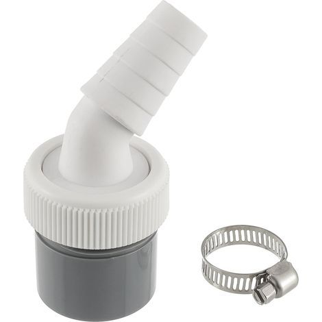 Abflussadapter Für Waschmaschine, Anschlussstück Für Waschmaschine, Ablaufschlauch Für Geschirrspüler Mit 40 Mm Ausgang Und 18 Bis 24 Mm Eingang, Inklusive 1 Klemmschelle Von 20 Bis 32 Mm