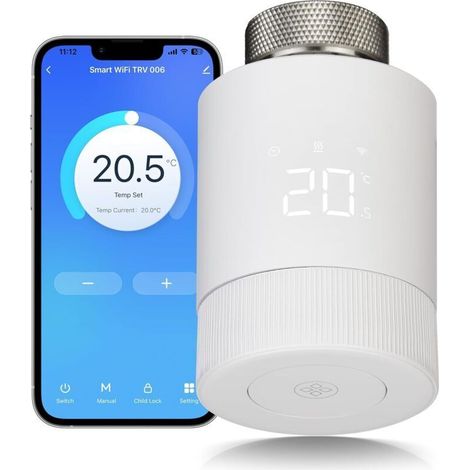 Intelligenter Vernetzter Thermostat, Wifi-heizkörperthermostatventil, Programmierbarer Thermostatkopf Tuya-thermostat Mit Fenstererkennung, Kompatibel Mit Alexa & Google Assistant