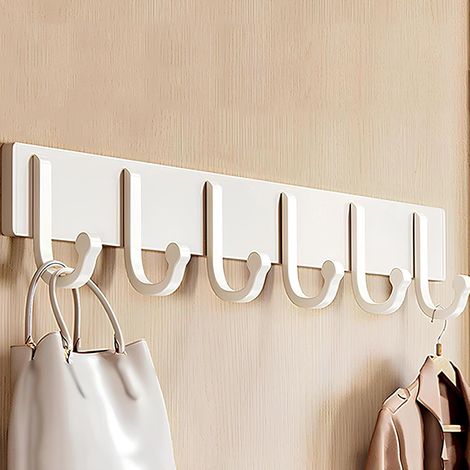Wandhalterung, Ländliche Wandhaken Zum Aufhängen Von Kleidung, Hakenleiste Aus Aluminiumlegierung (weiß, 45,7 Cm/17,9 Zoll)