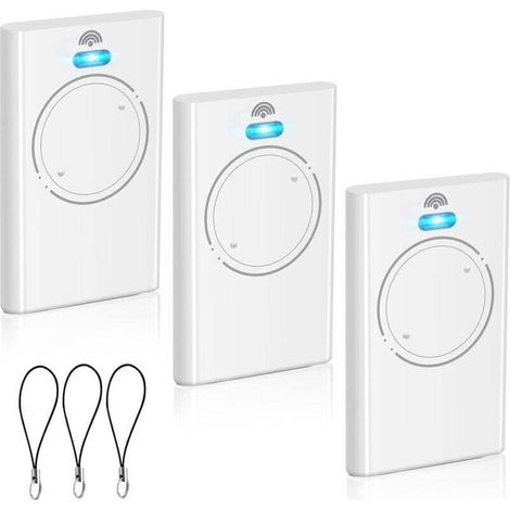 3er-set Fernbedienungen Für Garagentoröffner 433,92 Mhz - Kompatibel Mit Xt2 433 Slh Lr - 2-kanal - Weiß