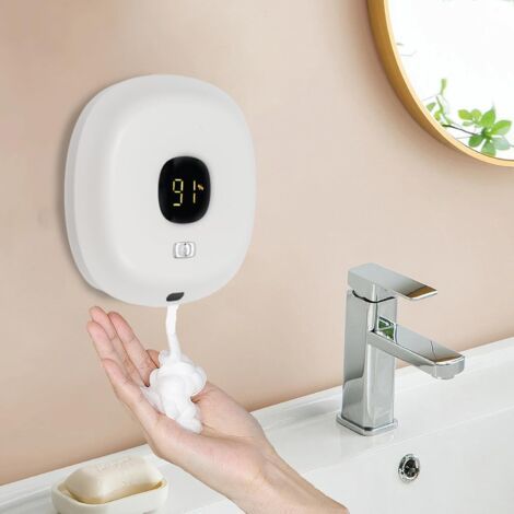 Wandmontierter Automatischer Schaumseifenspender, 300 Ml, Berührungsloser Händedesinfektionsspender Mit 3 Einstellbaren Stufen, Für Küche Und Bad