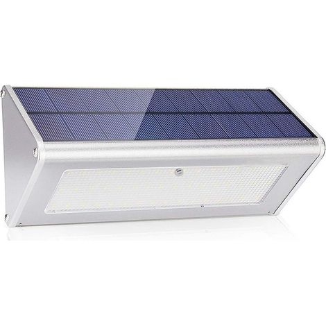 Solare Außenleuchten Mit Bewegungsmelder, 48 Leds, 1.100 Lm, 4.500 Mah, Wasserdichtes Aluminiumgehäuse Ip65, Für Wand-sicherheitsbeleuchtung, Hof, Einfahrt, Garage, Weißes Licht