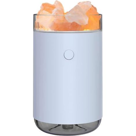 Kristall-salzstein-luftbefeuchter Mit Farbigem Licht, 260 Ml, Tragbarer, Leiser Usb-nebelbefeuchter, Ätherischer Öl-diffusor, Kühler Nebel-luftbefeuchter Für Das Büro