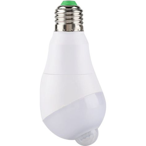 Led-glühlampe Mit Bewegungsmelder, 350° Drehbarer Sensorkopf Für Flur E27 (kaltweiß, 7 W)