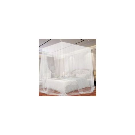 Großes Quadratisches Bettmoskitonetz 190 X 210 X 240 Cm – 100 % Polyester – Einfache Installation Ohne Halterung – Insektenschutz