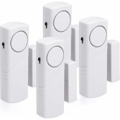 Tür- Und Fensteralarm - 4er Set Kabelloser Einbruchschutzalarm - Haussicherheit Gegen Einbruch - Magnetbetrieb