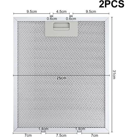 2 Stück 260mm X 230mm Dunstabzugshaubenfilter Für Aeg Dunstabzugshaube, Weiß, Große Ölspeicherkapazität, Hitzebeständig, Ersatzteil, 5 Schichten