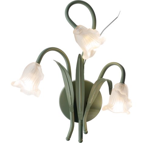 Vanité Lumière Fleur Glas 3-flammige Led-wandleuchte Für Innenräume