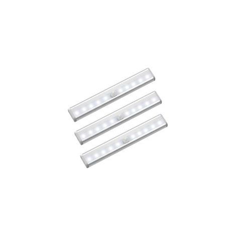 3er-set Led-leuchten Mit Bewegungsmelder Für Schränke, 10 Kabellose Led-spots, Batteriebetriebene Led-beleuchtung Mit Magnetstreifen, Nachtlicht Für Kinder