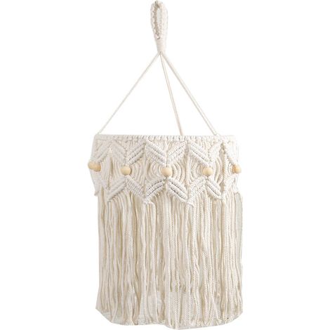 Lampenschirm Hängende Lampenabdeckung Deckenleuchte Gewebter Schirm Käfig Kronleuchter Dekoration Für Deckenventilatorlampe Gewebter Lampenschirm Boho-dekor-30x40cm