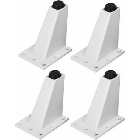 Verstellbare, Dicke Aluminiumlegierung-möbelfüße Aus Metall Für Tisch, Sofa, Bett, Tv-schrank – Weiße Schräge Beine, 9 Cm