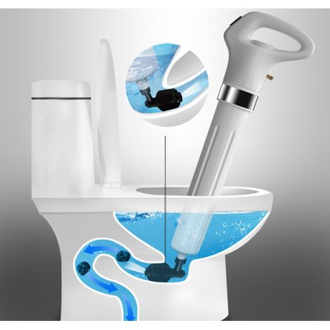 Toilettenentstopfer, Hochdruck-abflussreiniger Für Wc Mit Manometer, Kolben-entstopfer Für Toiletten, Entstopfungshilfe Für Toilette, Spülbecken, Badewanne