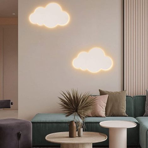 Treetalk – Led-wandleuchte Wolke – Warmes Licht – Modernes Acryl – Einfache Installation – Für Kinderzimmer, Wohnzimmer, Flur