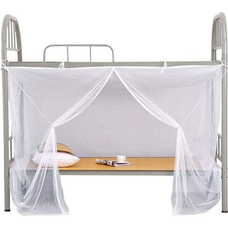Moskitonetz Für Etagenbett, Weiß, Für Studentenschlafsaal, Mit Feinen Löchern, 1,5 X 2 M