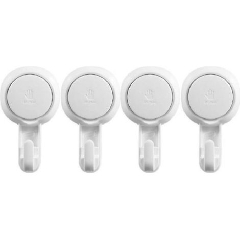 4er-set Kunststoff-saugnapfhaken, Wandhaken Mit Saugnapf, Nagelneu, Stabil, Für Handtücher, Bademäntel, Kranz, Mäntel, Geschirrtücher, Küchen- Und Badezimmerutensilien, 5 Kg, Bla