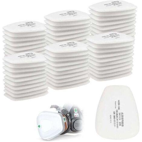 6er-pack 3m Baumwollfilter, Filter Für Vollgesichtsmasken, Einlegefilter 5n11 Cn, Baumwollfilter Für Filter 6000, 6200, 6800, 7501, 7502, Ff402 (weiß) Fliti