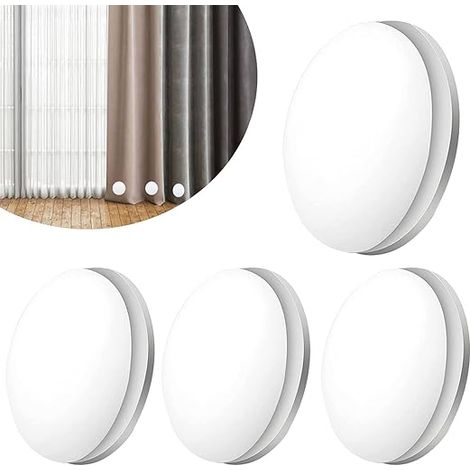 Duschvorhang-gewichte, 4er-pack Magnetische, Wasserdichte Silikon-gewichte Zur Stabilisierung Von Vorhängen Und Tischdecken, Farbe Weiß