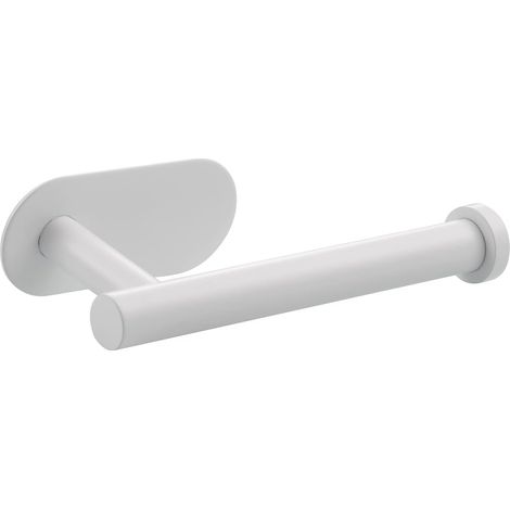 Toilettenpapierhalter Aus Edelstahl, Weiß, 16,5 Cm Lang, Für Bad Und Küche, Wandmontiert, Klebbar Ohne Bohren, 1 Stück