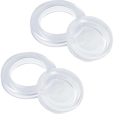 2 Stück Lochringe Für Terrassentisch-sonnenschirm, Silikonring Und -stopfen 4,2 Cm, Zubehör Zur Befestigung Von Sonnenschirmen An Gartentischen, Für Glas Oder Strand (weiß)