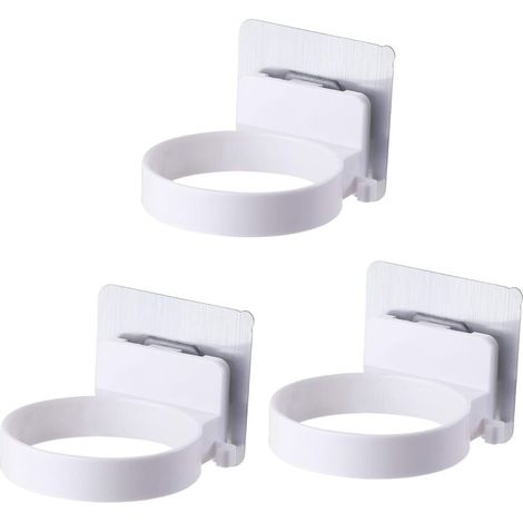 3pcs Wandhalterung Für Haartrockner, Halterung Zur Befestigung, Selbstklebende Saugnapf-halterung Für Haartrockner, Für Schlafzimmer, Badezimmer, Friseursalon (weiß)