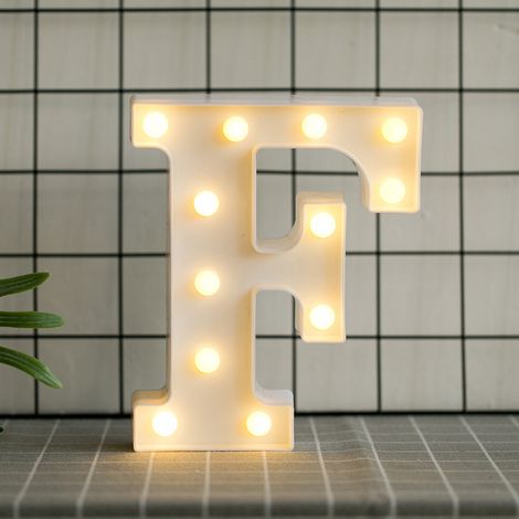 Led-alphabetbuchstaben Mit Warmweißem Licht Für Innendekoration, Partys, Bars, Hochzeiten Oder Festivals (f)