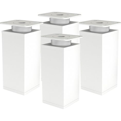 Verstellbare Möbelfüße, 4er-set – Eloxiertes Aluminium, 120 Mm – Tragkraft 120 Kg – Montageplatten Enthalten – Schraubbefestigung