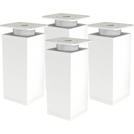 Verstellbare Möbelfüße, 4er-set – Anodisiertes Aluminium, 120 Mm – Tragfähigkeit 120 Kg – Montageplatten Enthalten – Schraubbefestigung