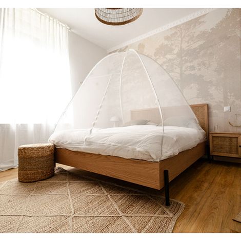 Mückennetz Für Bett & Garten, Pop-up-dome Mit Reißverschluss, 150 X 200 Cm