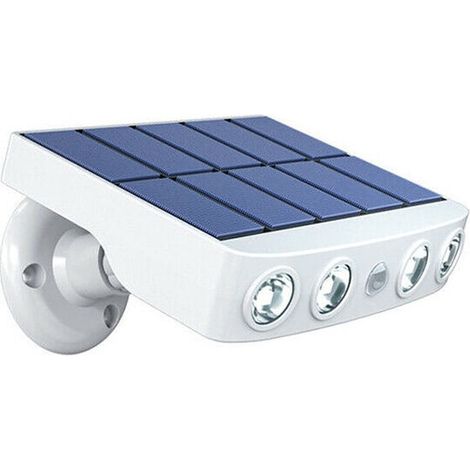 Wasserdichte, Schwenkbare Solar-außenleuchte Mit Bewegungsmelder - Schnellladendes Panel, Hohe Qualität - 4 Cob-leds, Kaltweiß, 500 Lumen - Automatische Einschaltung, Ip65, Geeignet Für Schnee, Regen