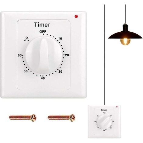 Countdown-schalter: 60-minuten-timer Lichtschalter Mit Timer, Wasserdicht, Zum Einbau In Bad, Lüfter, Beleuchtung