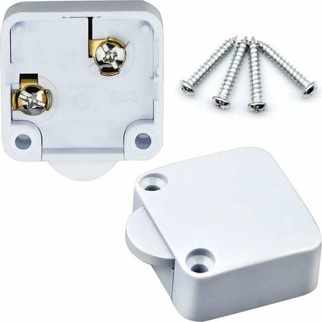2 Stück Schranktürschalter, 2a/250v, Automatische Schalter Für Schränke, Geeignet Für Verschiedene Beleuchtungsgeräte Und Alle Arten Von Türen (weiß)