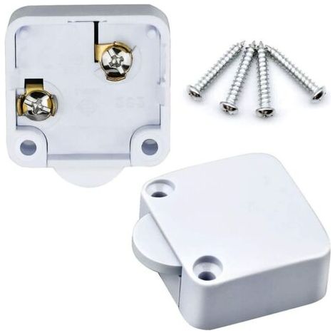 2 Stück Schranktürschalter, 2a/250v, Automatischer Schalter Für Schränke, Geeignet Für Verschiedene Beleuchtungsgeräte Und Alle Türtypen (weiß)