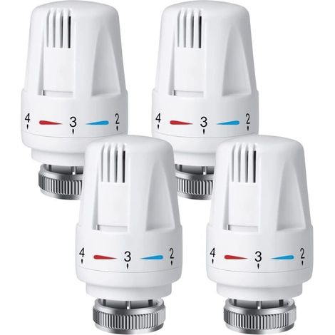 4 Stück Thermostatköpfe Für Heizkörper, Heizkörperventilkopf, Thermostatventil Für Heizkörper, M30 X 1,5 Thermostatkopf