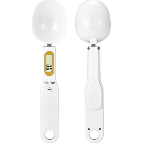 Digitale Küchenlöffelwaage, Hochpräzise Kleine Waage Mit Tarafunktion, Wiegen Und Messen 1,1 Lb / 500 G (0,1 G) Milligramm-waage, Weiß
