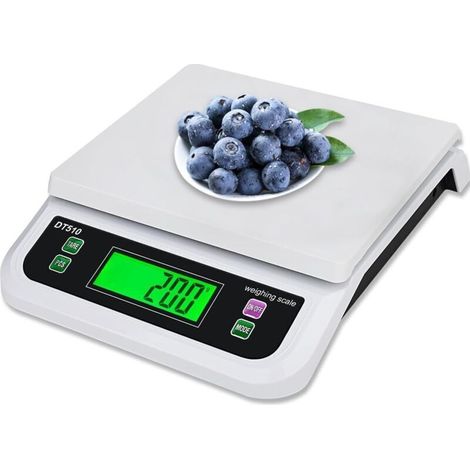 Küchenwaage 30 Kg/1 G Mit Pcs- Und Tarafunktion, Präzise Küchenwaage Mit Professionellem Lcd-display Und 6 Einheiten, Multifunktionale Lebensmittelwaage Für Küche Und Bäckerei