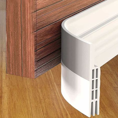 Türdichtung Unten, 100 X 4,5 Cm Selbstklebend, Flexibles Silikon Schall- Und Wärmeisolierend Weiß, Dichtungsband Gegen Mäuse, Ameisen, Kakerlaken Und Insekten