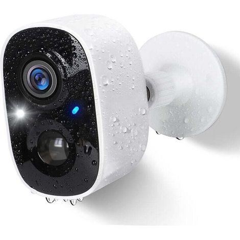 Kabellose Wlan-überwachungskamera Für Außenbereich Mit Akku, Hd-innenkamera Mit Ip-schutz, Farbiger Nachtsicht, Pir-bewegungserkennung, Ki-erkennung, Zwei-wege-audio, Sirene Und Ip65-wasserdichtigkeit