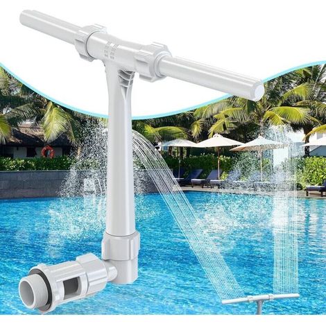 Doppelsprüh-wasserfontäne Für Aufstell-/einbaupools, Poolzubehör Mit Doppelstrahl Für Aufstell-/untergrundpools, Einstellbare 2-in-1-poolfontäne Für Aufstellpools