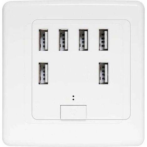 Universelle Usb-steckdose, 6 Integrierte Ports, 220v 4a Ladepanel, Schnellladung