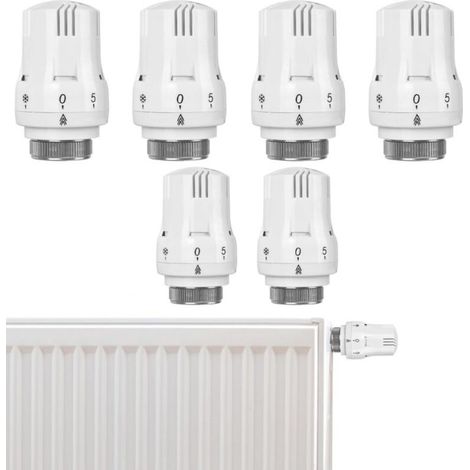 6er-pack Thermostatköpfe Für Heizkörper – Intelligente Kühlventilsteuerung – Ersatz-thermostatkopf Für Büro Und Zuhause