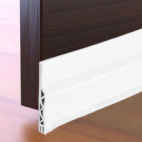 Türuntendichtung, Flexibles Silikon-dichtungsband, Schall- Und Wärmeisolierend, Geräuschdämmend, Staubdicht, Kälteabweisend, Mäuse-, Ameisen- Und Insektensicher (5 X 100 Cm, Weiß)